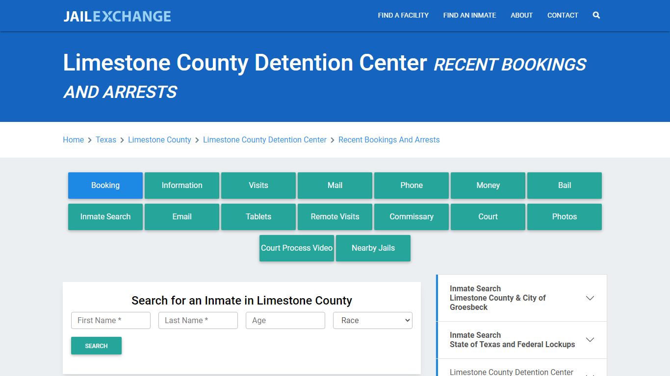 Limestone County Detention Center Recent Bookings And Arrests